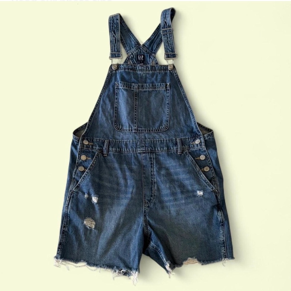 GAP Blue Denim Short Overalls